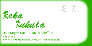 reka kukula business card